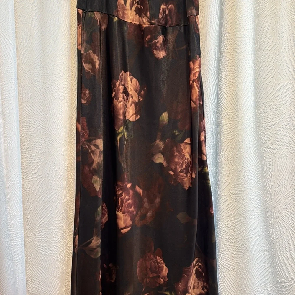Vince Night Garden Floral Silky Midi Dress *NWT*